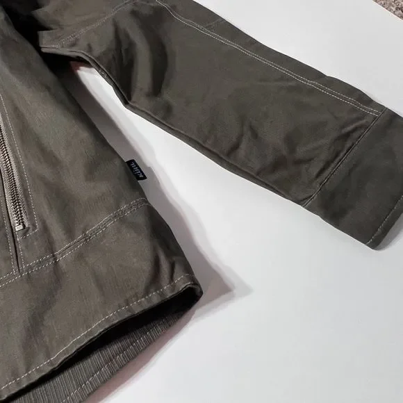 NWOT Kuhl Burr Jacket Mens Size Large Gunmetal Green Canvas Full Zip - Picture 4 of 11